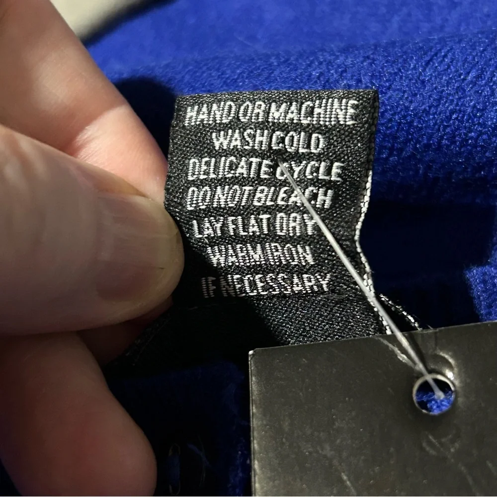 NWT Vintage IB Diffusion Cobalt Blue Button-Up Cardigan Sweater - Size XL - Picture 9 of 9